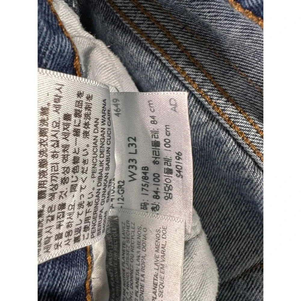 Levis 501 XX Original Fit Mens Jeans 33x32 Medium Wash Button Fly Straight Leg